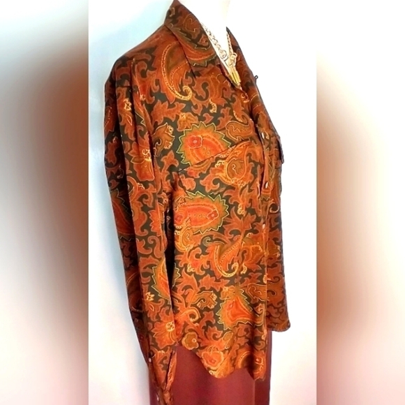 VINTAGE RALPH LAUREN PAISLEY BLOUSE - Picture 1 of 11